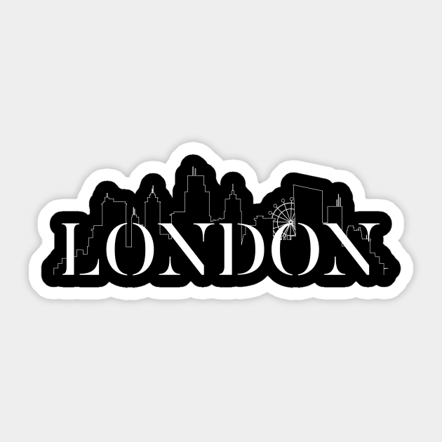 London UK Britain Big City Skyline Sticker by ivaostrogonac